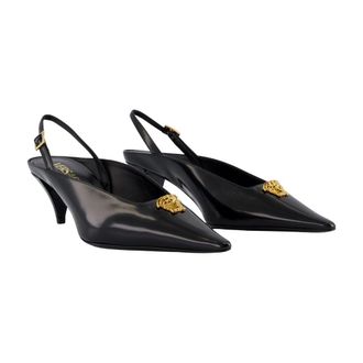 Versace Womens T.55 Pump Black Calfskin