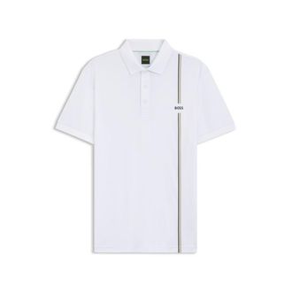BOSS Active quick-dry polo shirt with signature stripe