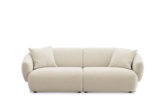 Castlery Auburn Sofa Customized, (Washed Chenille) Cream, Machine Washable, Modular for Sofas by Castlery