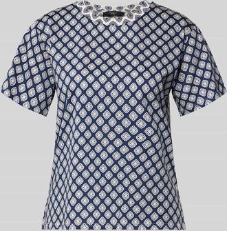 Max Mara Regular Fit T-Shirt aus reiner Baumwolle Modell BUSSOLA in Dunkelblau, Gr&ouml;&szlig;e XXL