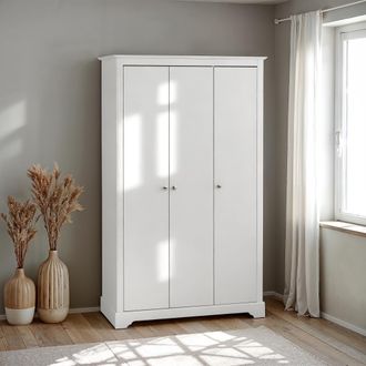 Seconique Stratford 3 Door Wardrobe in White