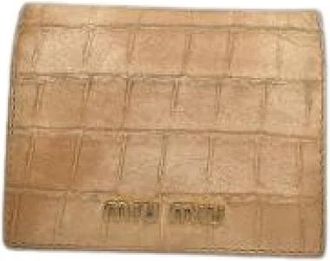Miu Miu Pre-owned Wallet - Dames - Vintage Accessoires - Bruin - ONE Size - Leer - Vintage