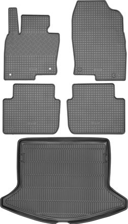 OEM Mazda Cx-5 Ii Suv De 2017 (juego) - Alfombrillas De Goma Para Coche + Alfombrilla Para Maletero