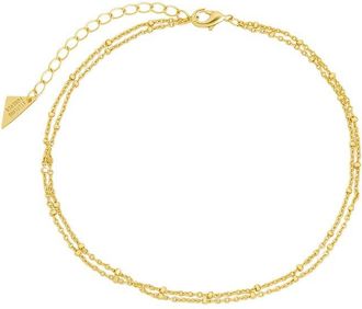 Sterling Forever 14K Plated Alison Anklet