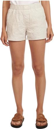 Zadig&Voltaire Korte leren shorts - Dames - Bermuda - Beige - 2XS - Leer - Korte Broeken