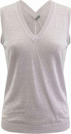 Malo pink Linen Women Womens Tank