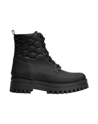 8 by YOOX NYLON QUILTED LACE-UP ANKLE BOOT