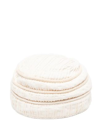 Giorgio Armani 1990s cord-detail hat - Neutrals