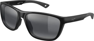 Maui Jim Square Zonnebril - Heren - Zonnebrillen - Zwart - 62 MM - Accessoires