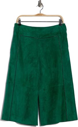 Longchamp Suede Bermuda Shorts in Green at Nordstrom Rack, Size 6 Us / 38 Fr