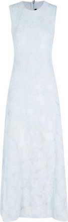 Rotate ROTATE Birger Christensen, Maxi Dresses, female, Blue, Size: 2XS Floral Mesh Maxi Dress