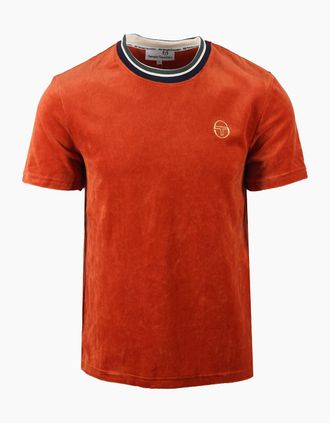 Sergio Tacchini Mens SERGIO TACCHINI MONTE VELOUR T-SHIRT ROOIBOS TEA - Orange - Size: 44