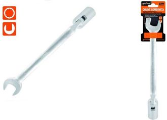 Trade Shop Trade Shop - Chiave Combinata 19mm Fissa E A Bussola Poligonale Con Snodo Cromo Vanadio 97567