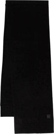 HUGO BOSS Stijlvolle Zwarte Gebreide Sjaal - Heren - Wintersjaals - Zwart - ONE Size - Accessoires