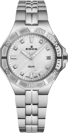 Edox Delfin Silver Dial Ladies Watch 53020 3M NADN