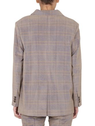 McQ by Alexander McQueen Mirror Lapel Oversize Blazer - Beige