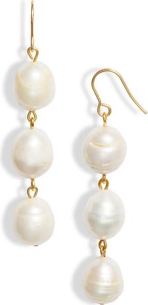 Karine Sultan Galore Cultured Pearl Drop Earrings in Gold at Nordstrom