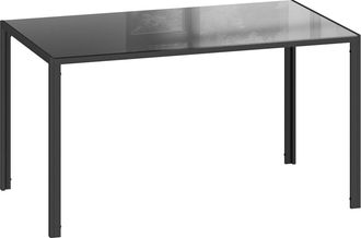 HOMCOM Mesa de comedor 140x80x75 cm negro