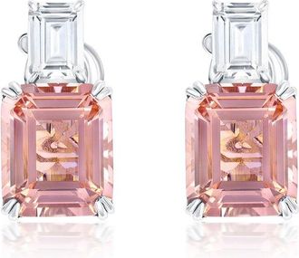 Suzy Levian Suzy Levian Gala Collection Silver Cz Drop Earrings