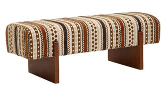Mauro Ferretti Banco multicolor de estilo &eacute;tnico de 120,5 x 45 x 43 cm