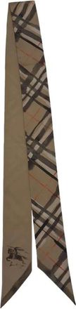 Burberry Accessoires, unisex, Beige, ONE Size, Watercolour Check Zijden Sjaal