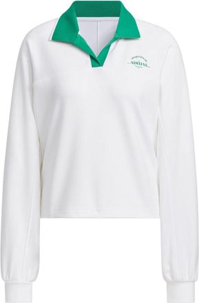 adidas (WMNS) adidas Verbiage Polo Shirt Asia Sizing White Green JE3617