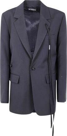 Ann Demeulemeester Blazer con bottone singolo - Nero