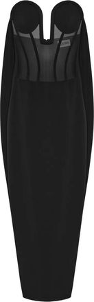 Jean Paul Gaultier Jurk met tulen vlak - Zwart