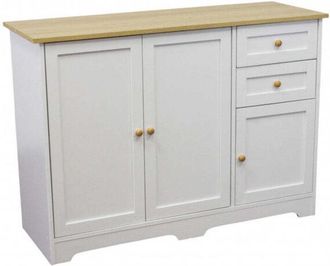 No Brand Mobile credenza da ingresso casa in legno bianco con ante 3 e 2 cassetti