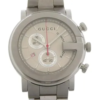 Gucci Pre-owned Watches, male, Gray, Size: ONE SIZE Pre-owned G-Chrono Stainless Steel Chronograph