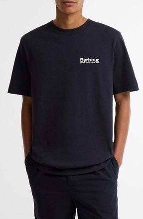 Barbour Moonwell Relaxed Fit Cotton Graphic T-Shirt in Dark Navy at Nordstrom, Size Xx-Large