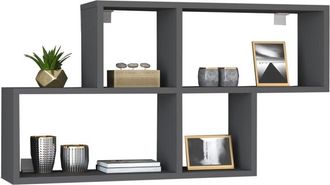 ebuy24 Ebuy24 - Scaffale in legno vcm mensola salvaspazio Dimensioni: a. 53 x l. 100 x t. 20 cm Elegante mensola appesa Ripiano portaoggetti Libreria Parete