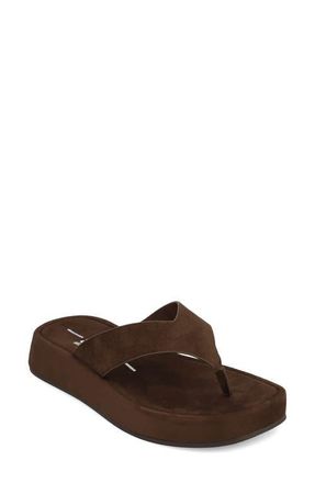 Mia Pamelia Wedge Flip Flop in Chocolate at Nordstrom, Size 9.5