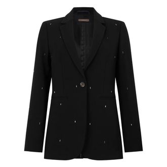 PESERICO Jassen, Dames, Zwart, S, Katoen, Klassieke Blazer