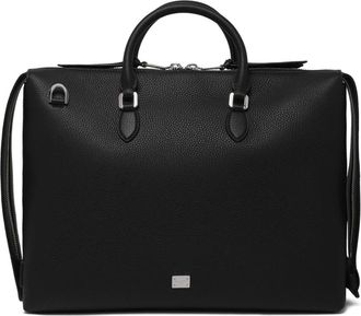 Dolce & Gabbana Tassen, Heren, Zwart, ONE Size, Leren Weekendtas