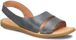 B&oslash;rn Meri Slingback Sandal in Blue Leather at Nordstrom Rack, Size 11
