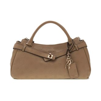 Guess Tassen, Dames, Bruin, ONE Size, Leer, Ella Logo Large Girlfriend Satchel