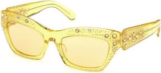 Swarovski Womens SK0380-5539J SK0380 55 5539J Sunglasses - Yellow - One Size