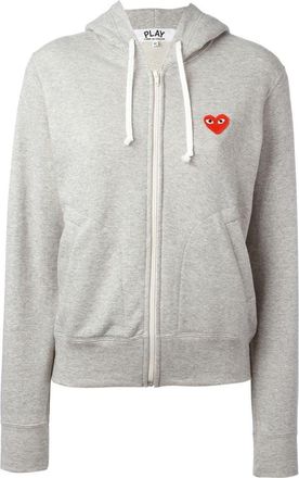 Comme Des Gar&ccedil;ons (WMNS) COMME des GARCONS PLAY Big Heart Zip Hooded Sweatshirt Grey P1T167-1