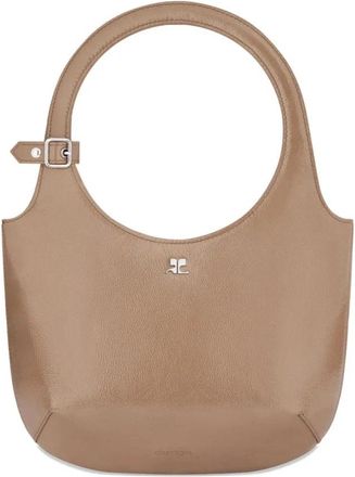 Courr&egrave;ges Handbag - Dames - Handtassen - Bruin - ONE Size - Leer - Tassen