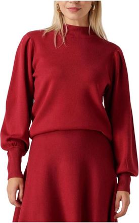 Y.A.S Yasfonny LS Knit Pullover - Dames - Coltruien - Rood - XL - Polyester - Truien & Vesten