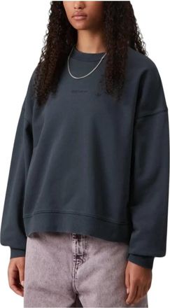 Carhartt Work in Progress Benton Sweat - Dames - Sweatshirts - Blauw - XS - Katoen - Hoodies & sweatvesten