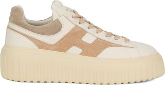Hogan Womens Trainers Platform Beige Polyamide Sneaker