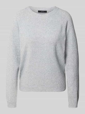 Vero Moda Regular Fit Strickpullover mit Crew Neck Modell DOFFYSHINE in Hellgrau, Gr&ouml;&szlig;e L