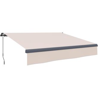 OUTSUNNY Toldo manual retr&aacute;ctil 295x200x400 cm crema