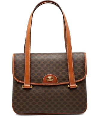 Celine 2007 Macadam Coated Canvas handbag - Brown