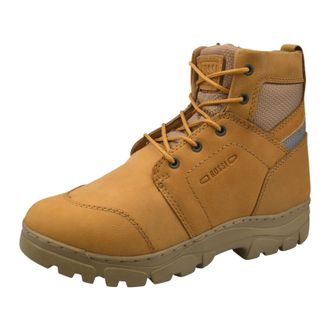 Generic Mens Leather Ankle Boots, Tan Nubuck, Memory Foam Cushioning, Lace-Up Combat Style with Rugged Outsole (Tan, One Size, UK Footwear Size System, Adult,