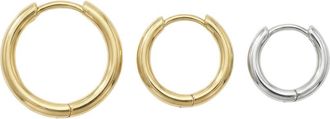 Argento Vivo Set of 3 Hoop Earrings in Gold/Silver at Nordstrom
