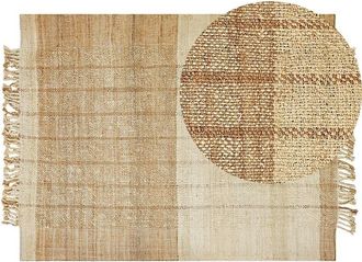 Beliani Rug KARKIN Beige 160 x 230 cm Jute