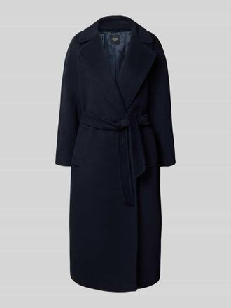 Max Mara Regular Fit Mantel aus Woll-Alpaka-Mix mit Mohair-Anteil Modell TEMPERA in Marine, Gr&ouml;&szlig;e 36